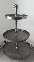 Etagere gross, 3-teilig, dunkles silber, ca. 100 cm - top
