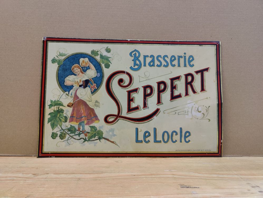 Brasserie Leppert Le Locle Werbeschild Kaufen auf Ricardo