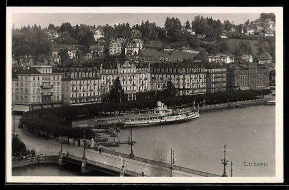 Cartes postales: Luzern, Hotel Schweizerhof mit Uferprome – D'occasion à Berlin par bartko-reher