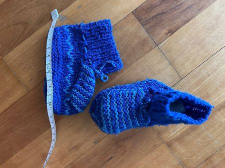 Babyschuhe Baby-Schühchen eingestrickt 100% Wolle