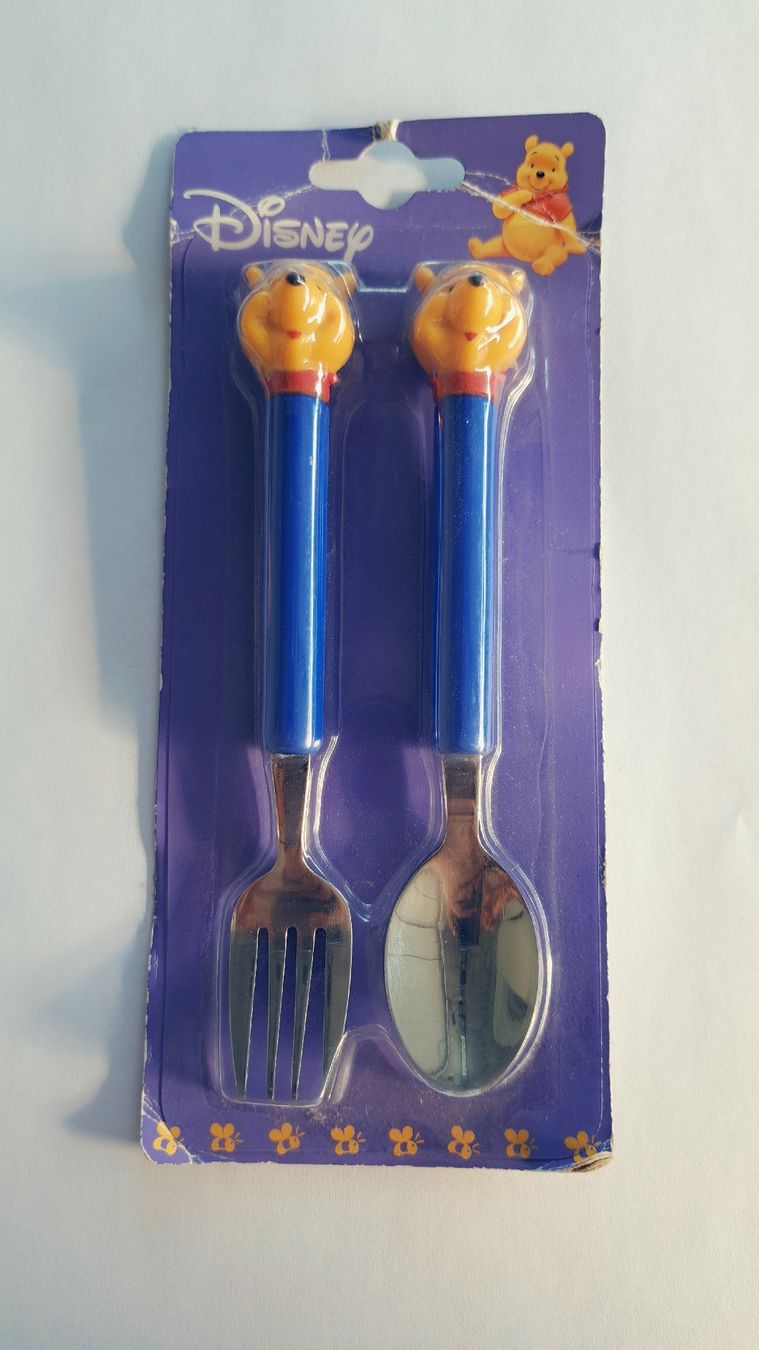 Set Posate Winnie The Pooh Per Bambini - 2 Pezzi In Acciaio Inox, Design Disney - Foto 6