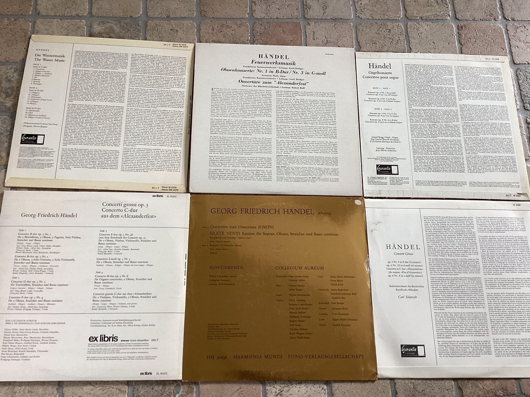 Schallplatten: 6 x Händel, verschiedene Schallplatten – Gebraucht aus Mörschwil von Monzar 1