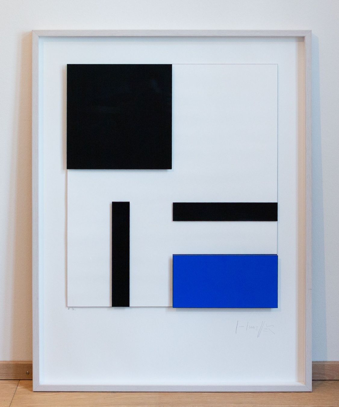 Dipinti: Honegger - Konkrete Komposition mit Blau (2014) – Usato da Basel venduto da bigmbh 1