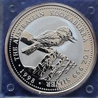 1998 The Australian Kookaburra 1 oz 999 Silver
