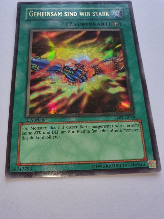 Yugioh Gemeinsam sind wir stark LONG049 1.Auflage !!! Kaufen auf Ricardo