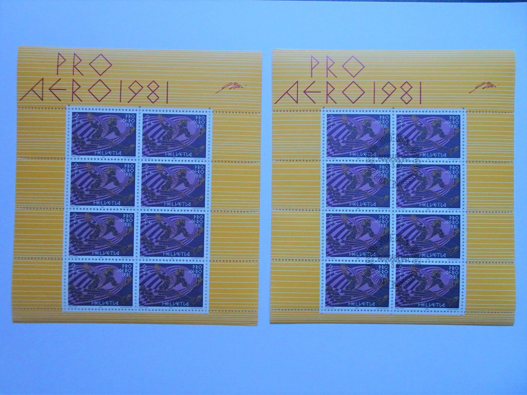 Tous les timbres: Pro Aero 1981**und* – Neuf (Voir description) à Aadorf par Chnorli-Furz