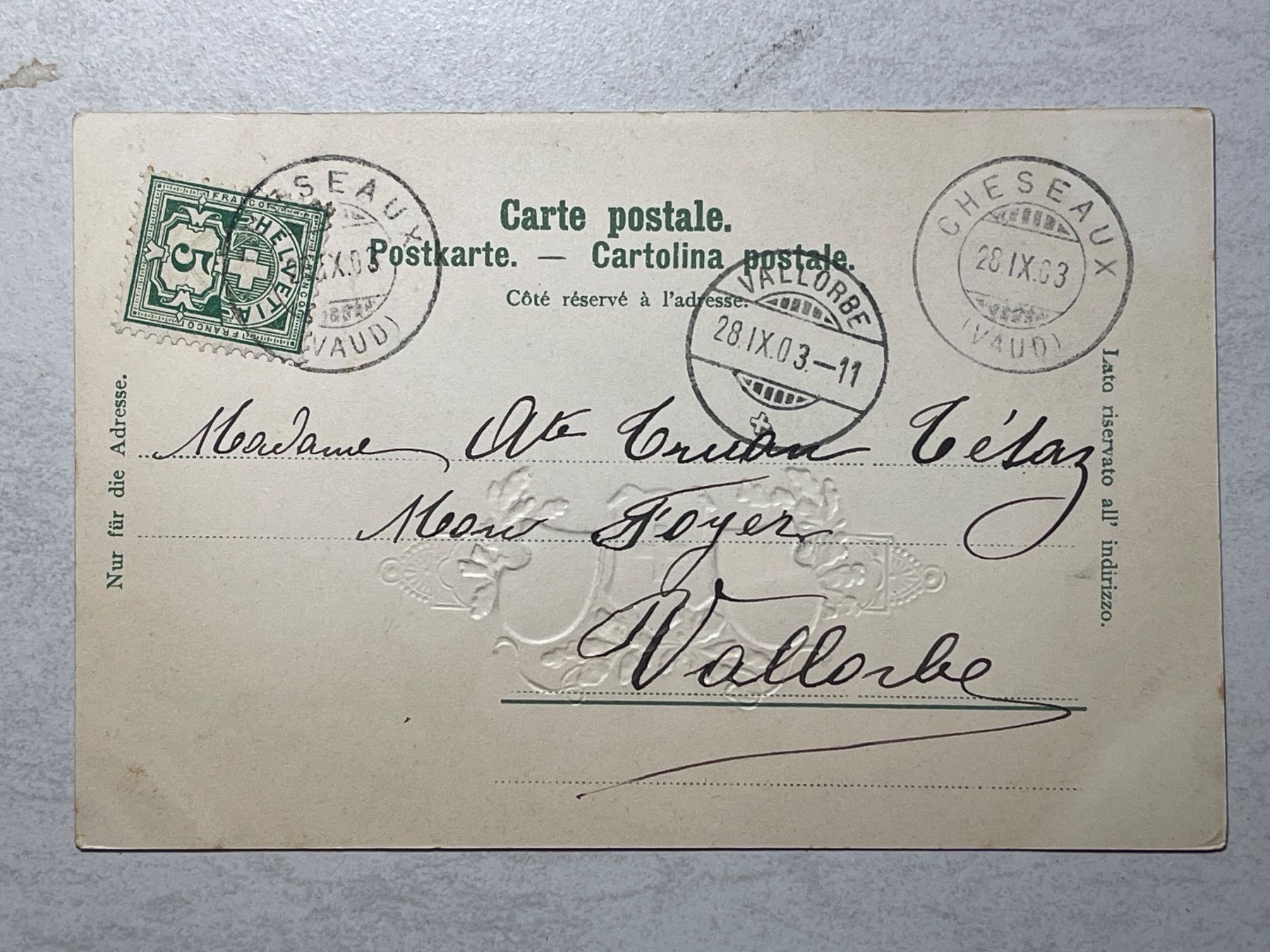 Cartoline postali: Alte Ansichtskarte von Lausanne, CH -1903 – Usato da Strengelbach venduto da Aschatan5 1