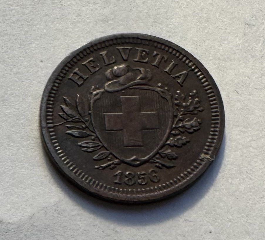 Alle Münzen: 1856 1 Rappen -unz – Neu (gemäss Beschreibung) aus Kirchberg SG von Zenhad69