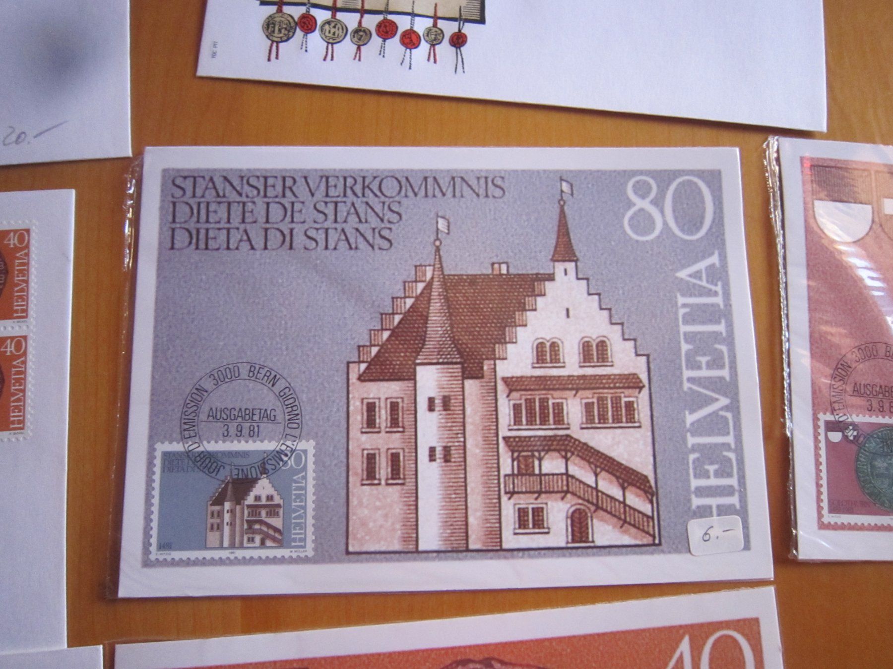 Tutti i francobolli: CH 1981 FDC Serie einzeln 4er und Maximumkarten – Usato da Gordola venduto da Polentaefung 3