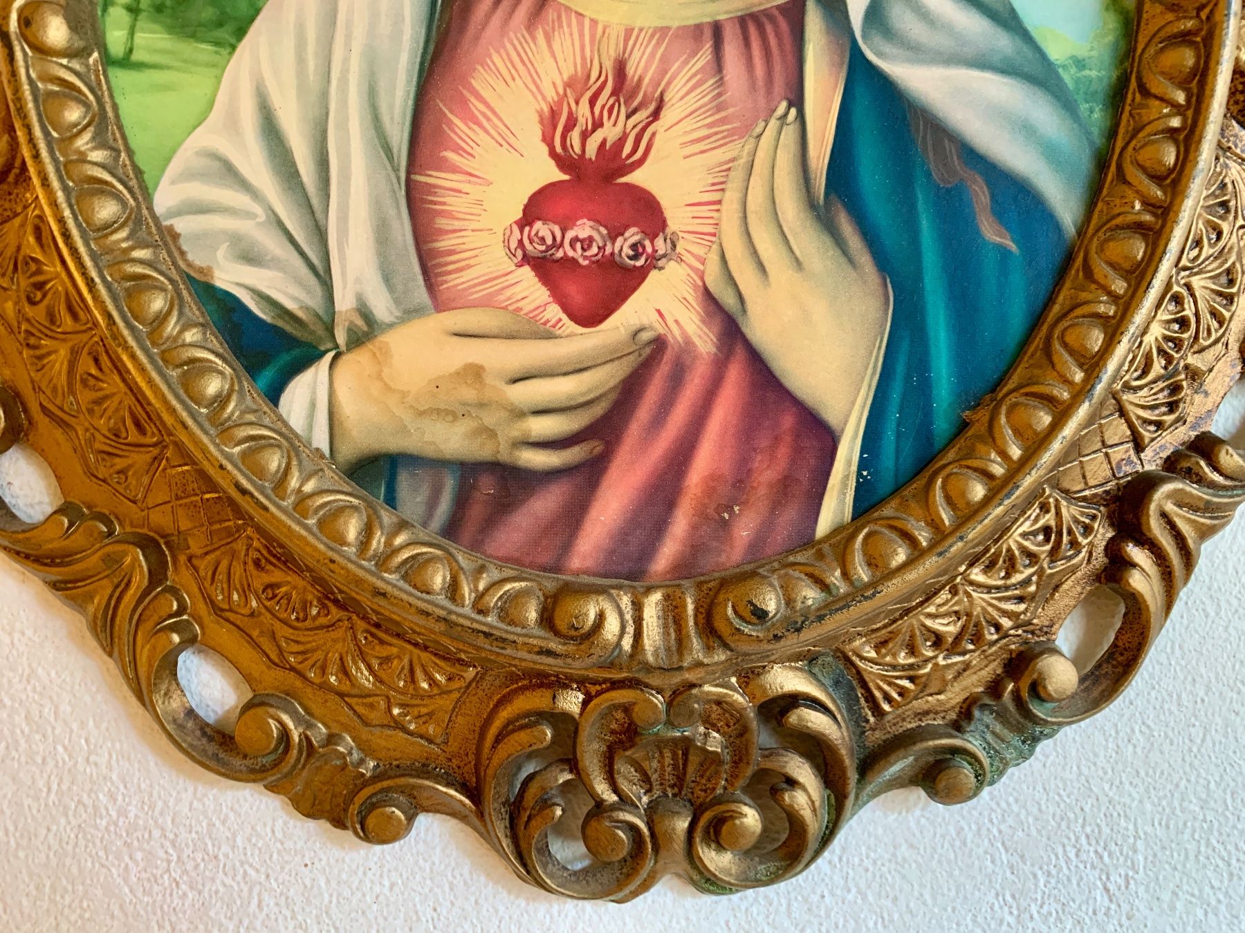 Poster & Bilder: Kitschiges Madonnen Bild mit Reliefrahmen – Gebraucht aus Zürich von Les_Zurichois 4