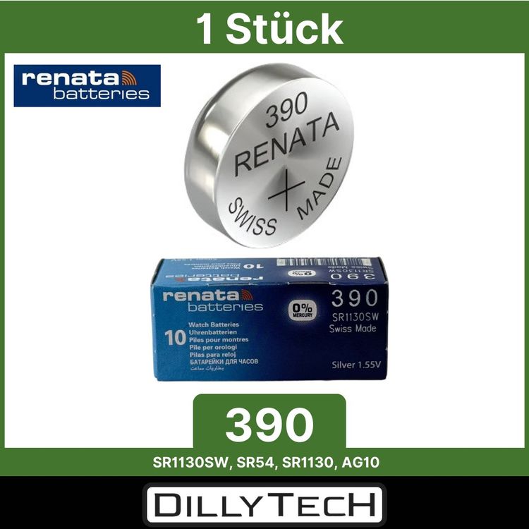 Renata 390 Box, SR1130SW Knopfzellenbatterie - 1 Stk. (Neu und ...