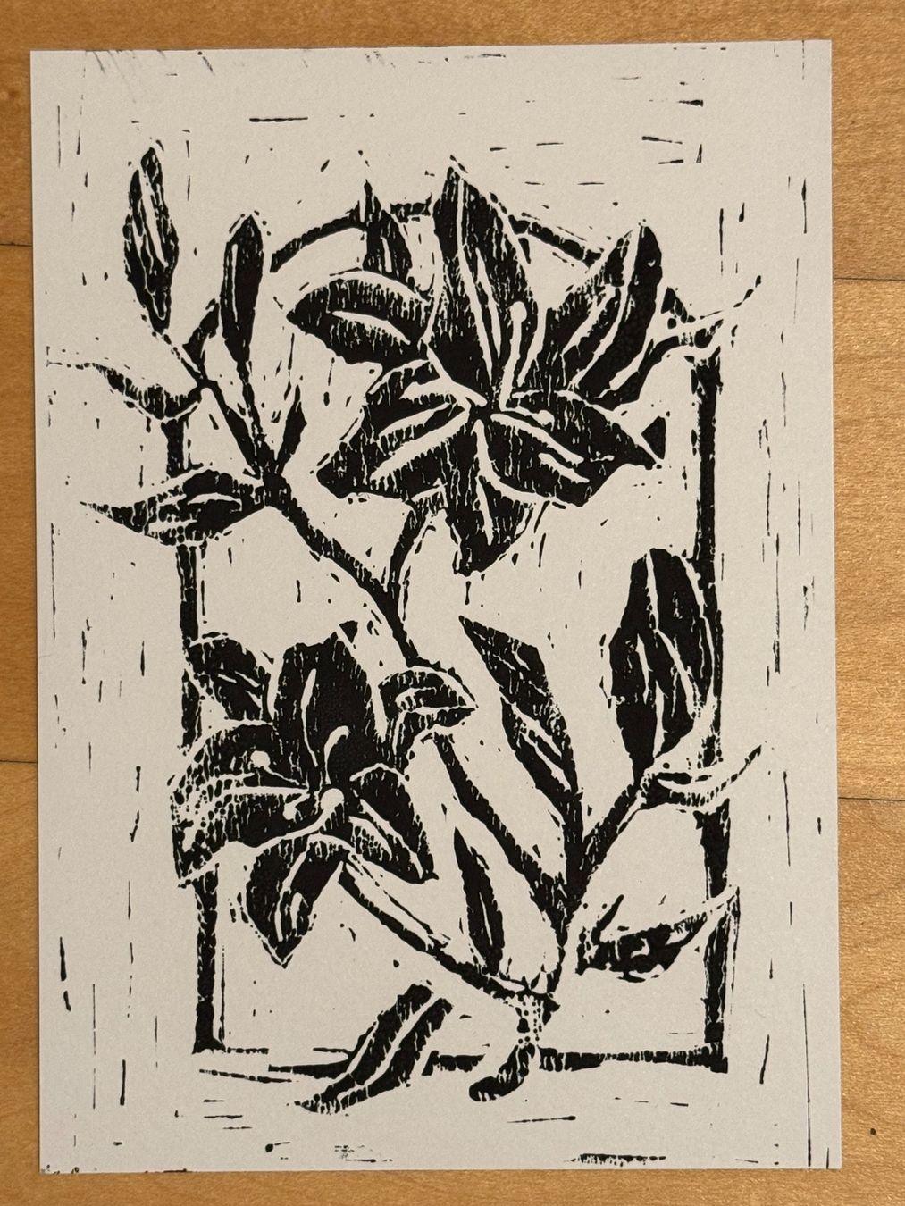 Dipinti: Hand-printed Lino Print: Original – Nuovo (secondo la descrizione) da Kilchberg ZH venduto da aas_7h5z 1