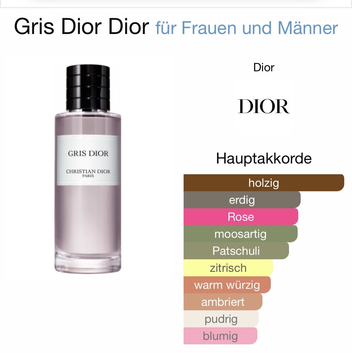 Dior Profumi & Eau de Toilette: Dior Gris Dior – Abfüllung | Decant | Décantation 2ML Probe – Nuovo (secondo la descrizione) da Düdingen venduto da parfum_tester 1