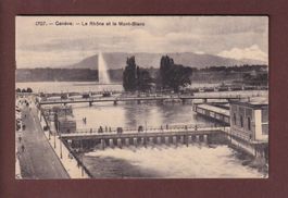 GENEVE - Ponts sur le Rhône - 1908