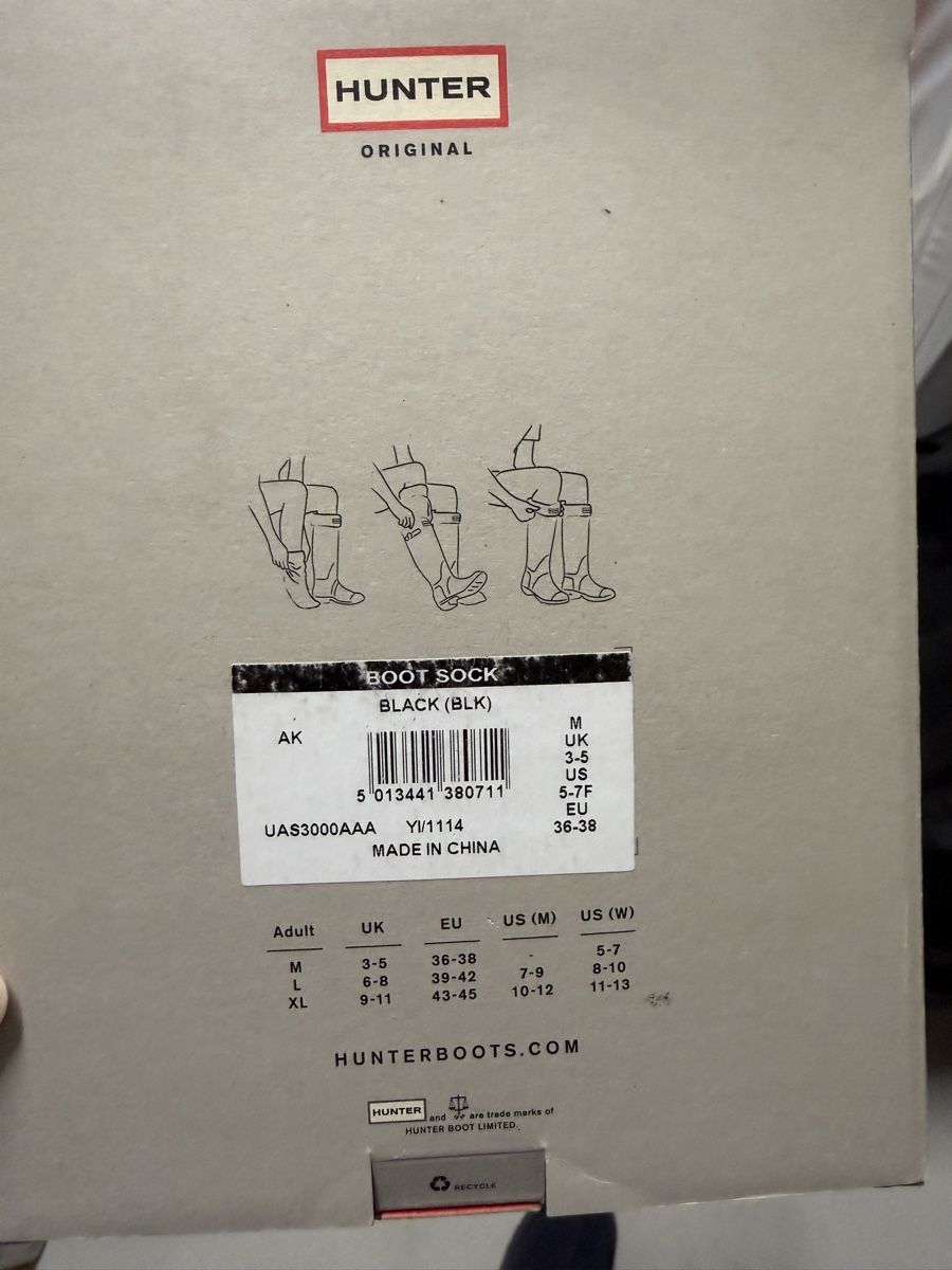 Hunter Calze: Hunter Boot Socks Grösse M / Schwarz – Usato da Bern venduto da Amylee1999 1