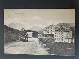 Alte PK / Simplon Kulm - Hotel Bellevue mit Automobil 1925