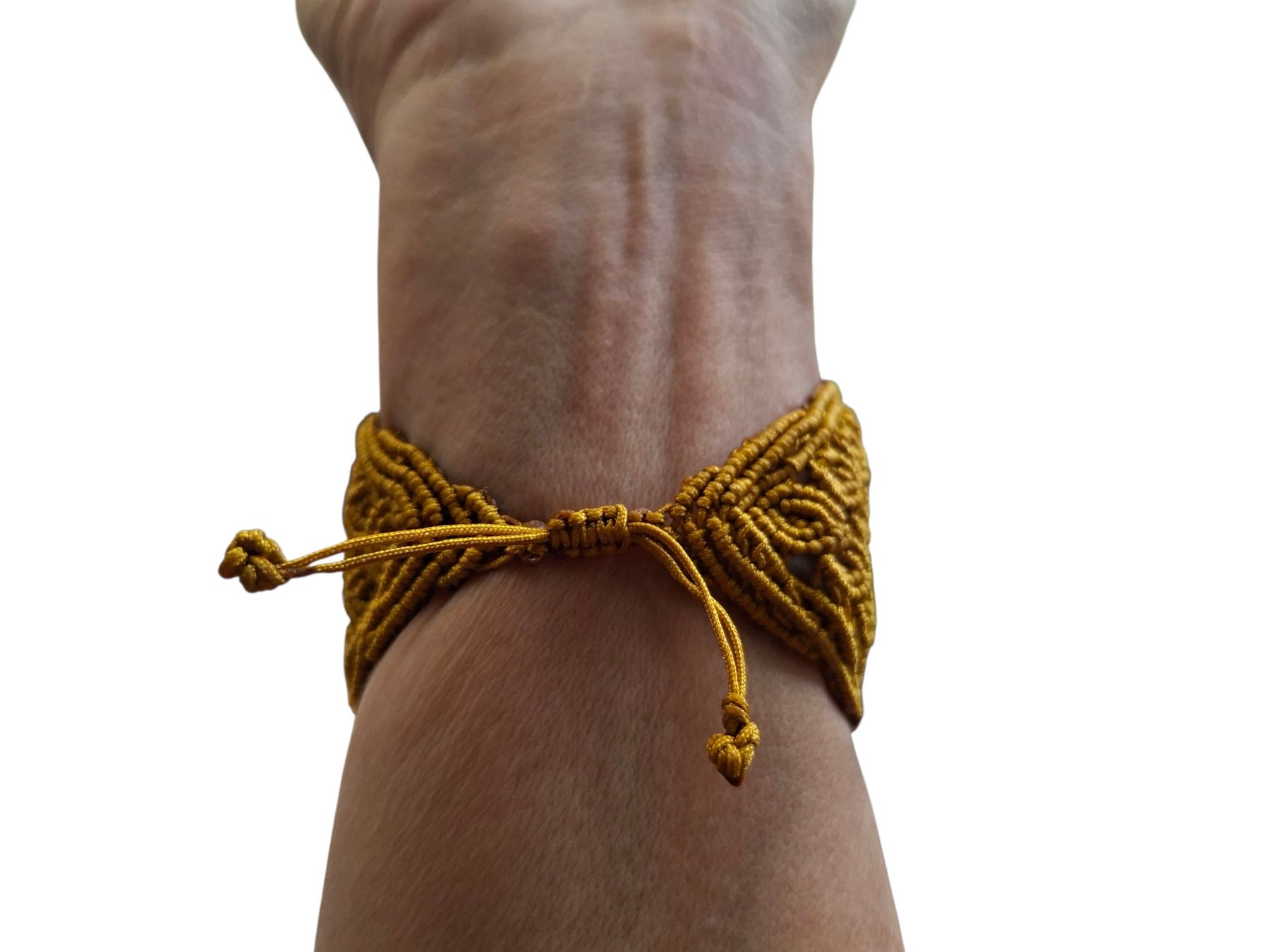 Bracciali & Braccialetti: Handgemachtes Makramee Armband, Senfgelb, Boho Stil. – Nuovo (secondo la descrizione) da Luzern venduto da Bbig 2