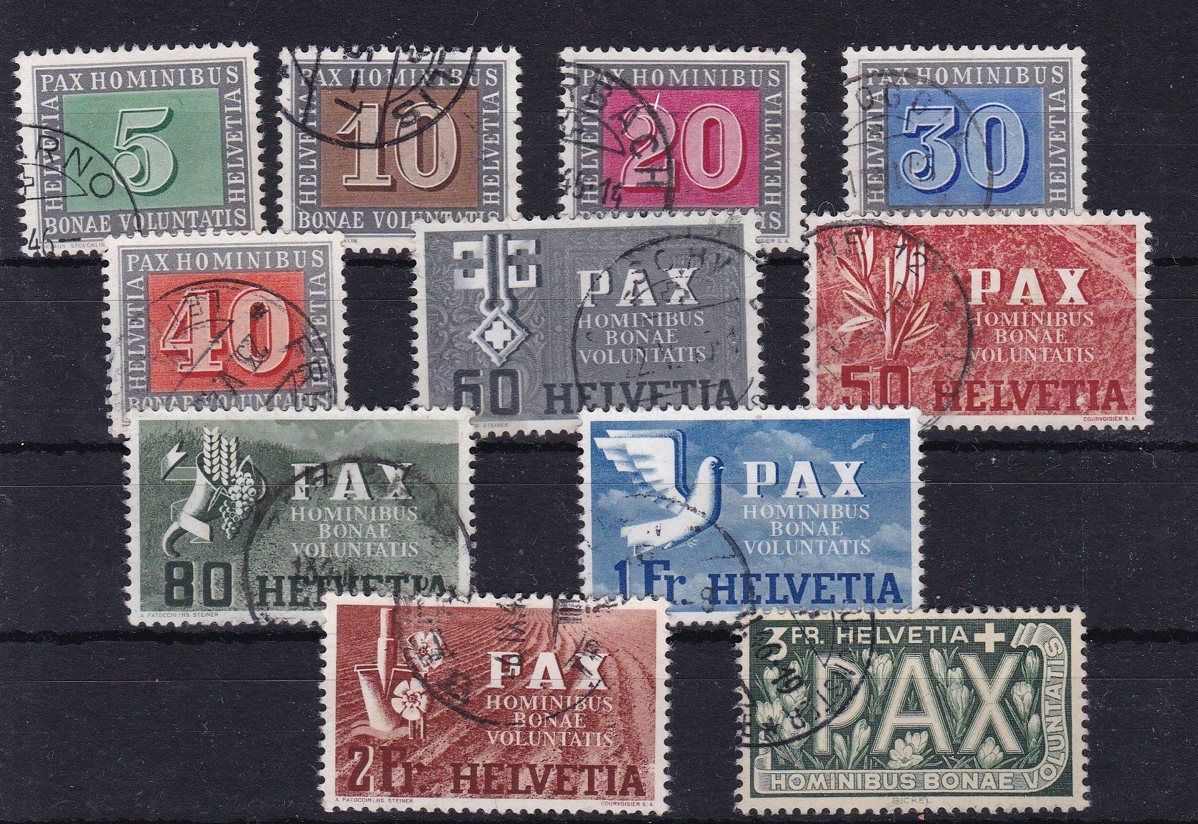 Tutti i francobolli: CH Briefmarken Lot "PAX 1945" – Usato da Münchwilen AG venduto da Nesar