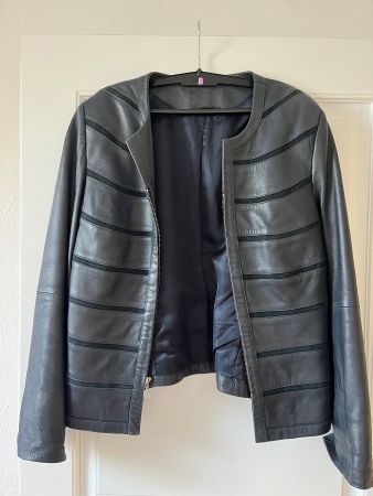 Lederjacke schwarz L Übergangsjacke