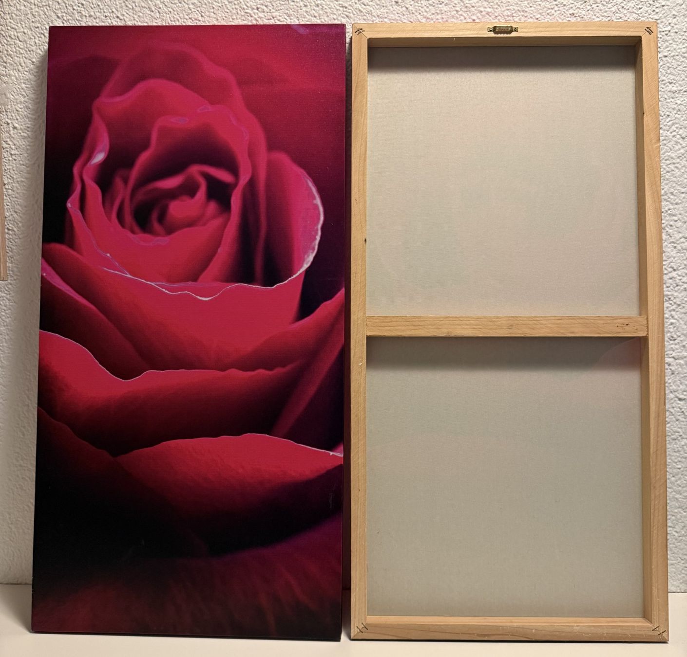Foto & Immagini: 2x Bild mit Rose / rot / Grösse 80x40cm – Usato da Wangen b. Olten venduto da Chess78 1