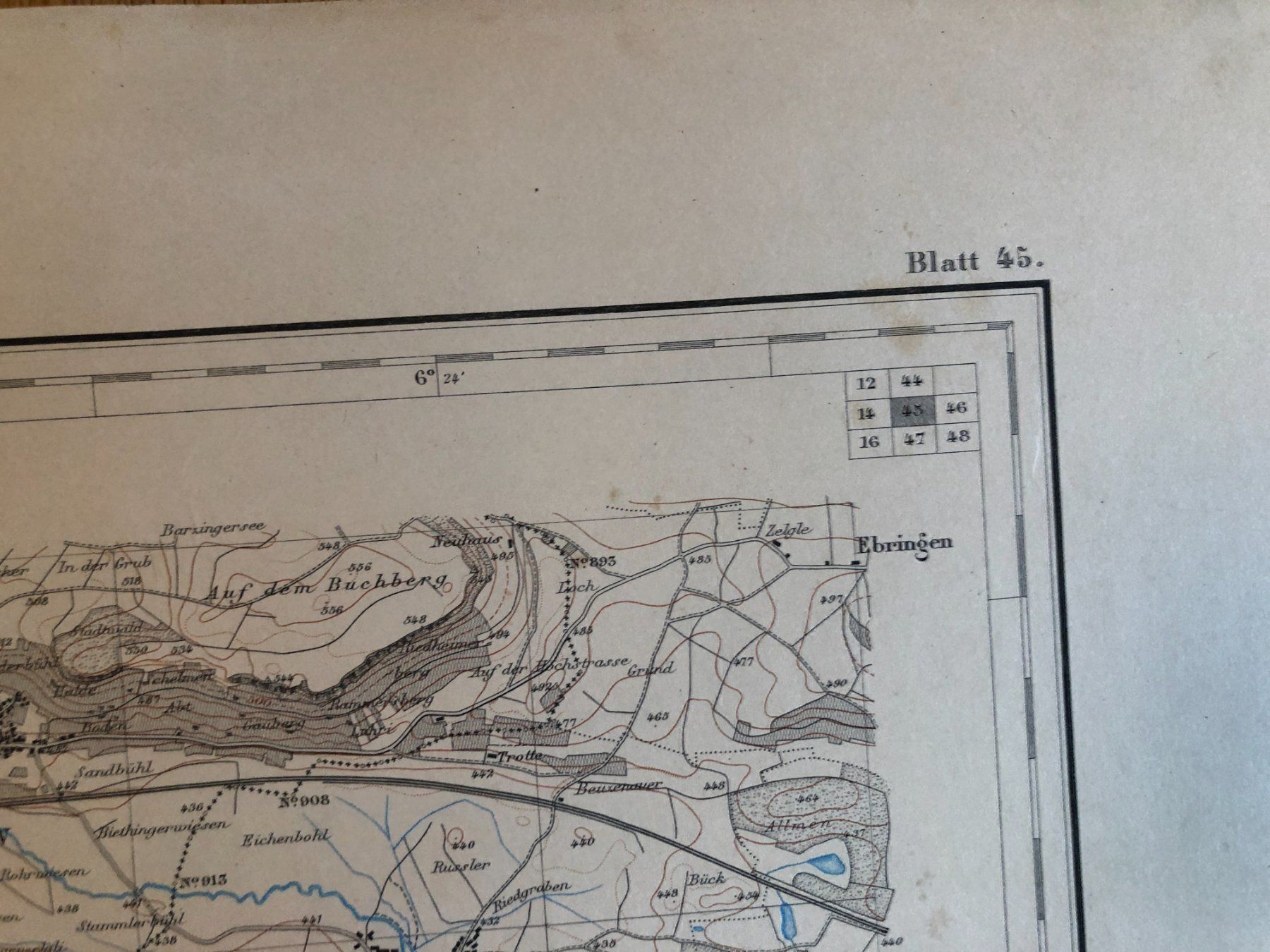 Cartine & Atlanti: Siegfriedatlas Bl. 45: Thaingen 1885 – Usato da Zürich venduto da allp 4