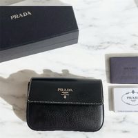 PRADA Cinghiale Mini Flap Clutch / Tasche Black