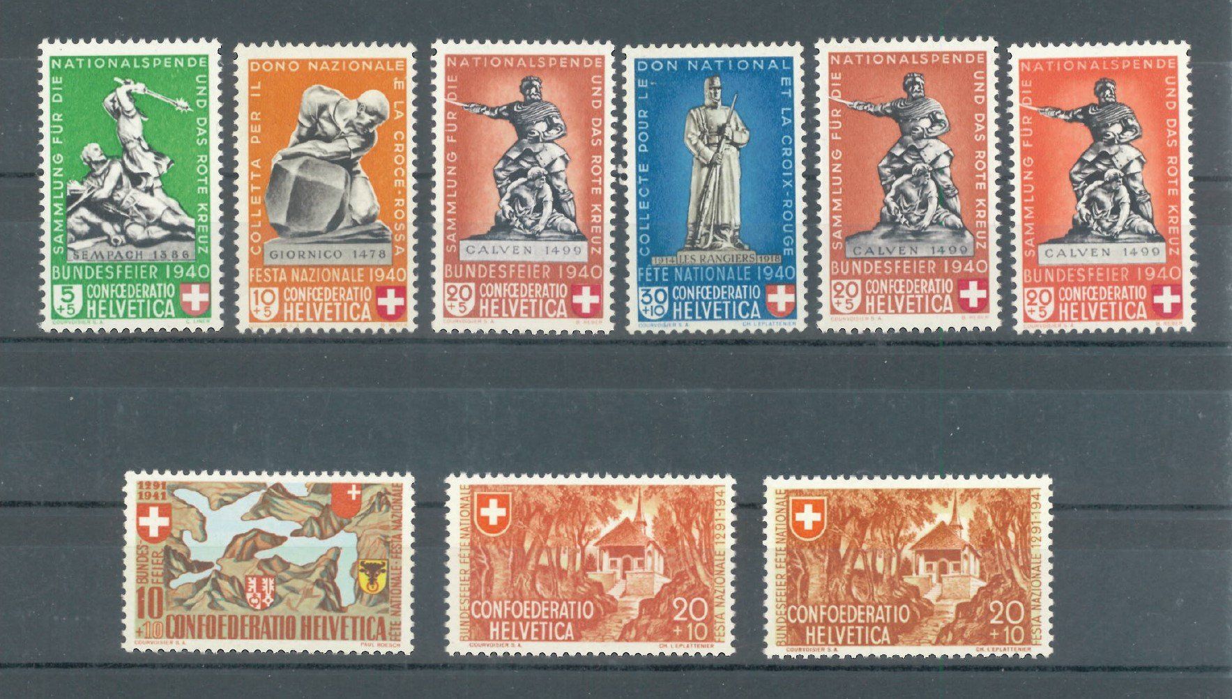 Alle Briefmarken: Pro Patria, 1940/1941, postfrisch** – Neu (gemäss Beschreibung) aus Lupfig von lubor