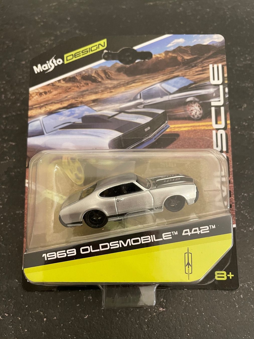 Maisto Modellini d'auto: Maisto Oldsmobile 442 Mst. 1:64 – Nuovo e nell'imballaggio originale da Sutz venduto da mtechcab