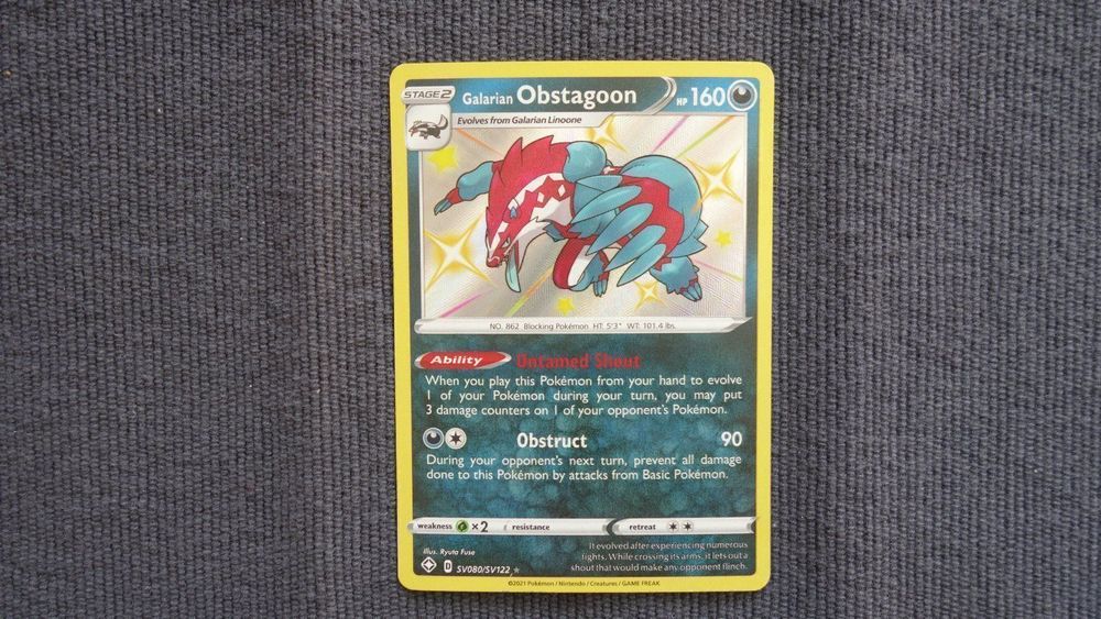 Galarian Obstagoon Shiny Shining Fates EN Kaufen Auf Ricardo