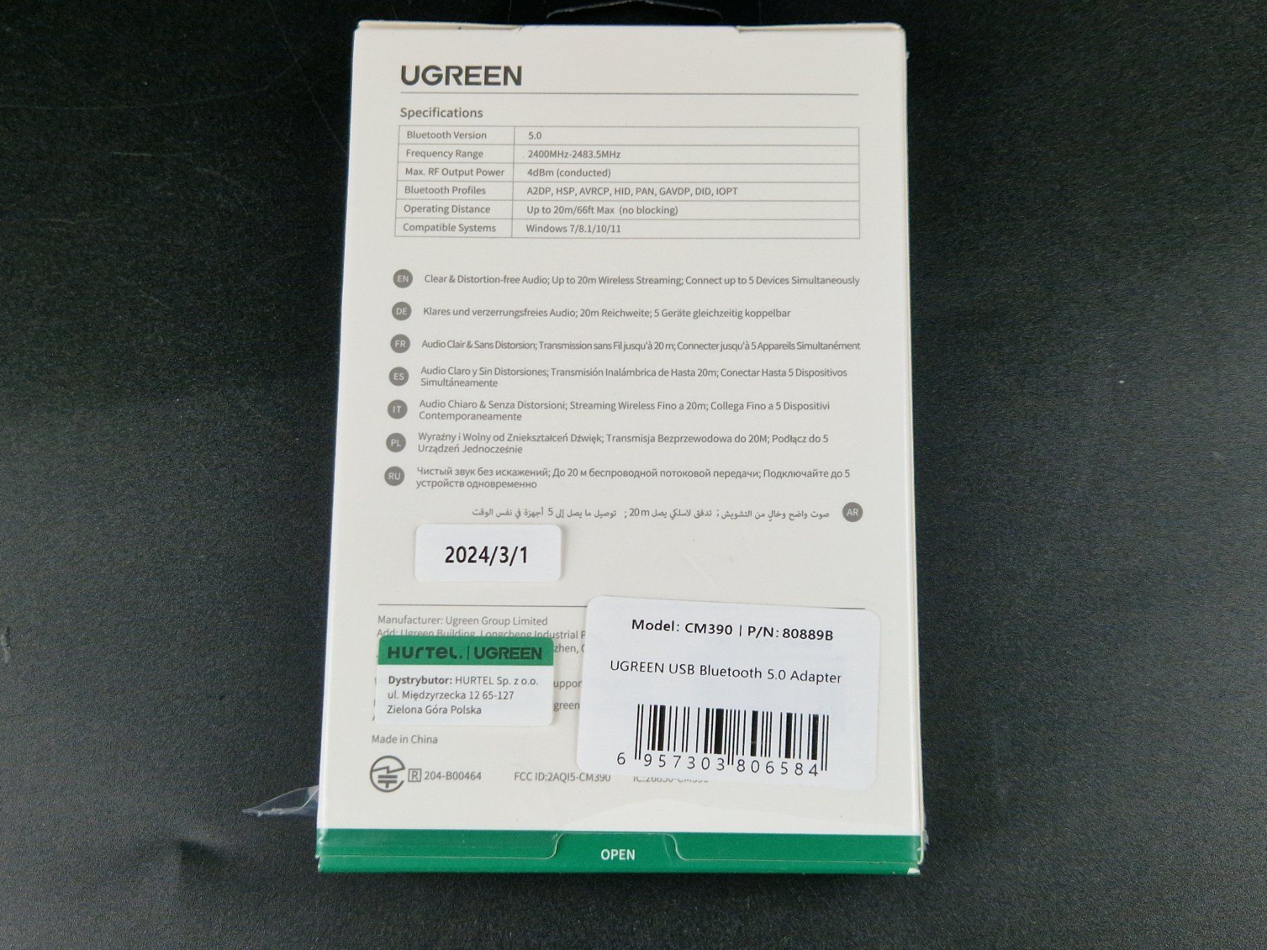 Ugreen Unità & Adattatore: UGREEN USB Bluetooth 5.0 Adapter – Usato da Muhen venduto da Restwert_Muhen 3