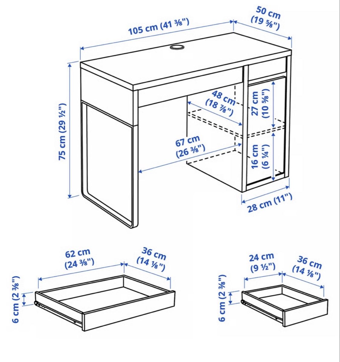 Ikea Scrivanie: IKEA Micke Schreibtisch weiß  – Usato da Stadel venduto da PEi_90 3