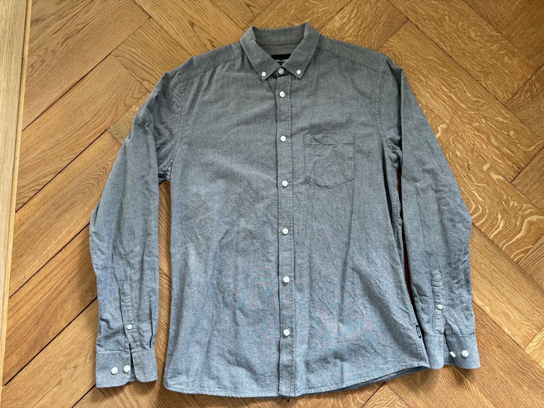 Camicie: Only & Sons Hemd Herren M grau – Usato da Bern venduto da Mindz