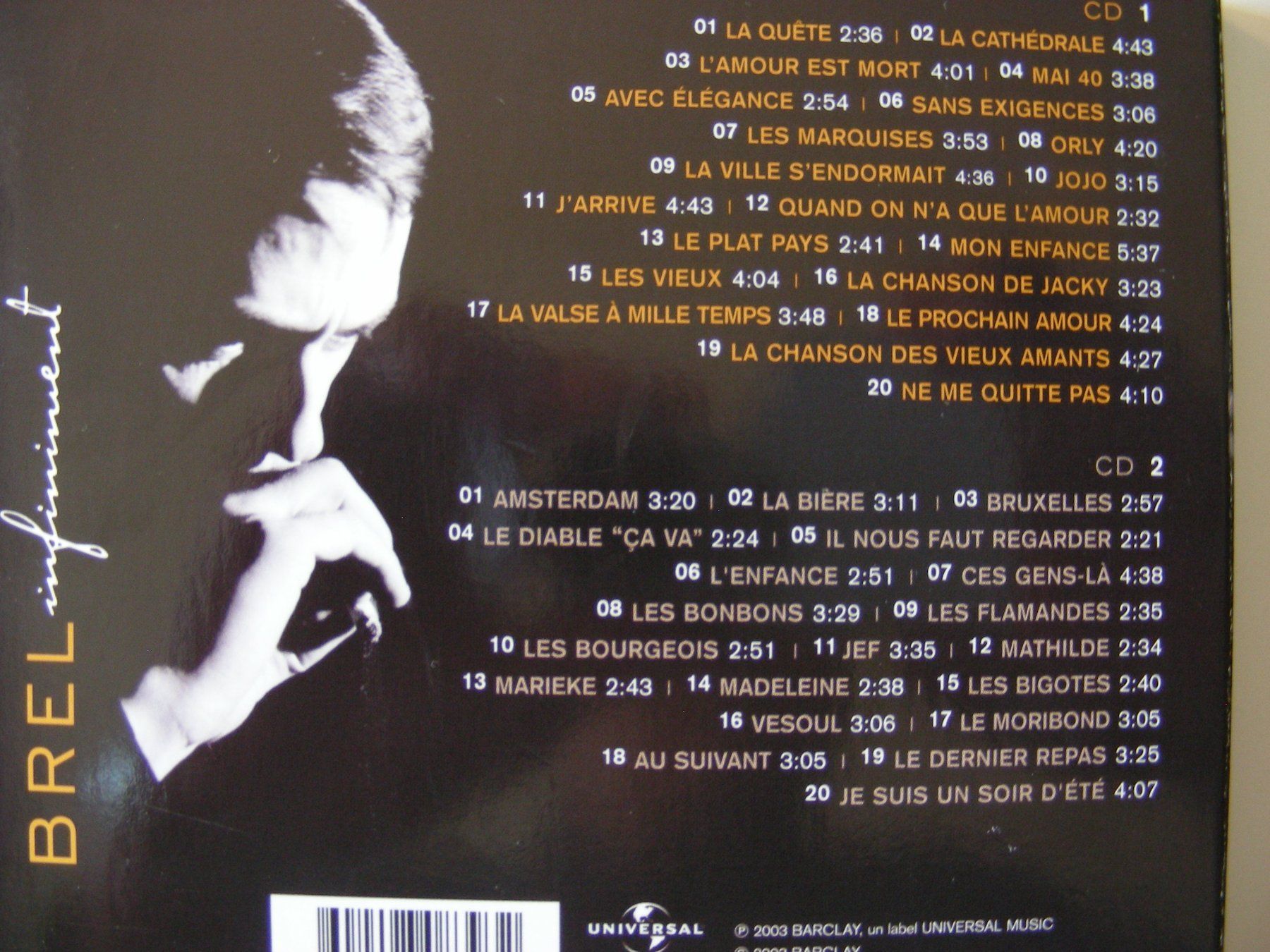 CDs: Brel Infiniment 2 CD – D'occasion à Villars-Burquin par Rodjeurs 1