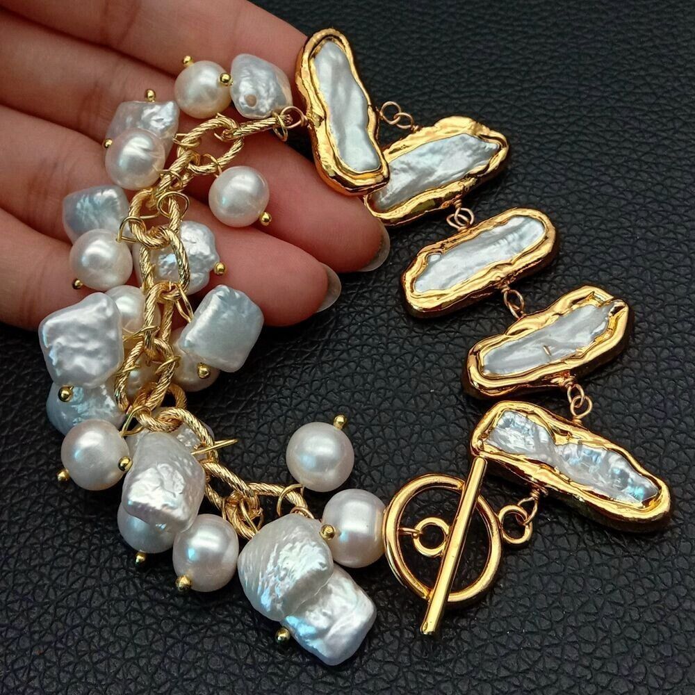 Bracciali & Braccialetti: Wunderschön Design Perlen Armband Perle Echt 20 cm Bracelet – Nuovo (secondo la descrizione) da Prilly venduto da ilyria73
