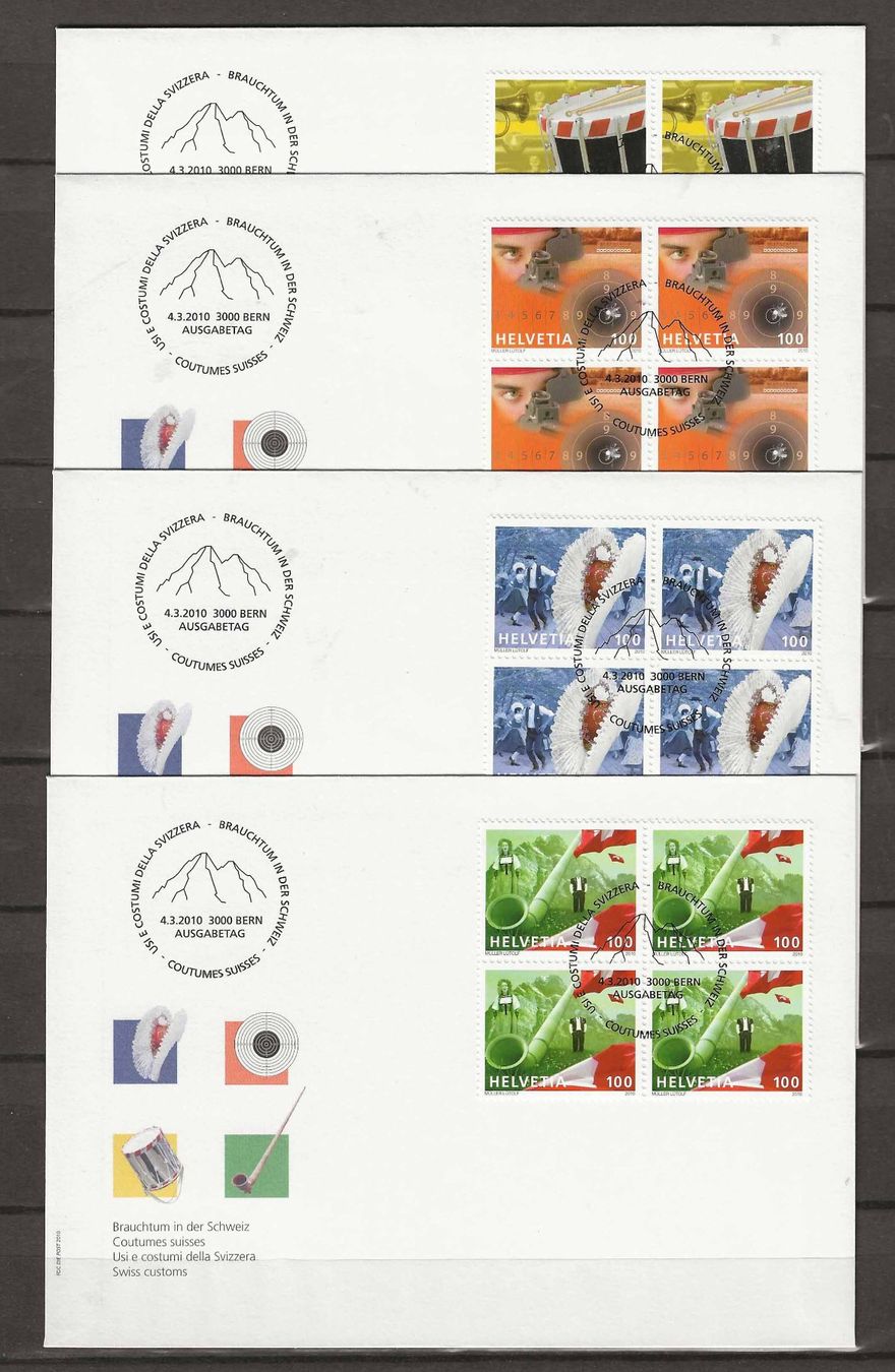 Tutti i francobolli: F1344 - FDC Coutumes suisses  B4 – Usato da Trélex venduto da Phil_Albert