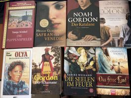 8 historische Romane 4 Bücher gebunden, 4 Taschenbücher