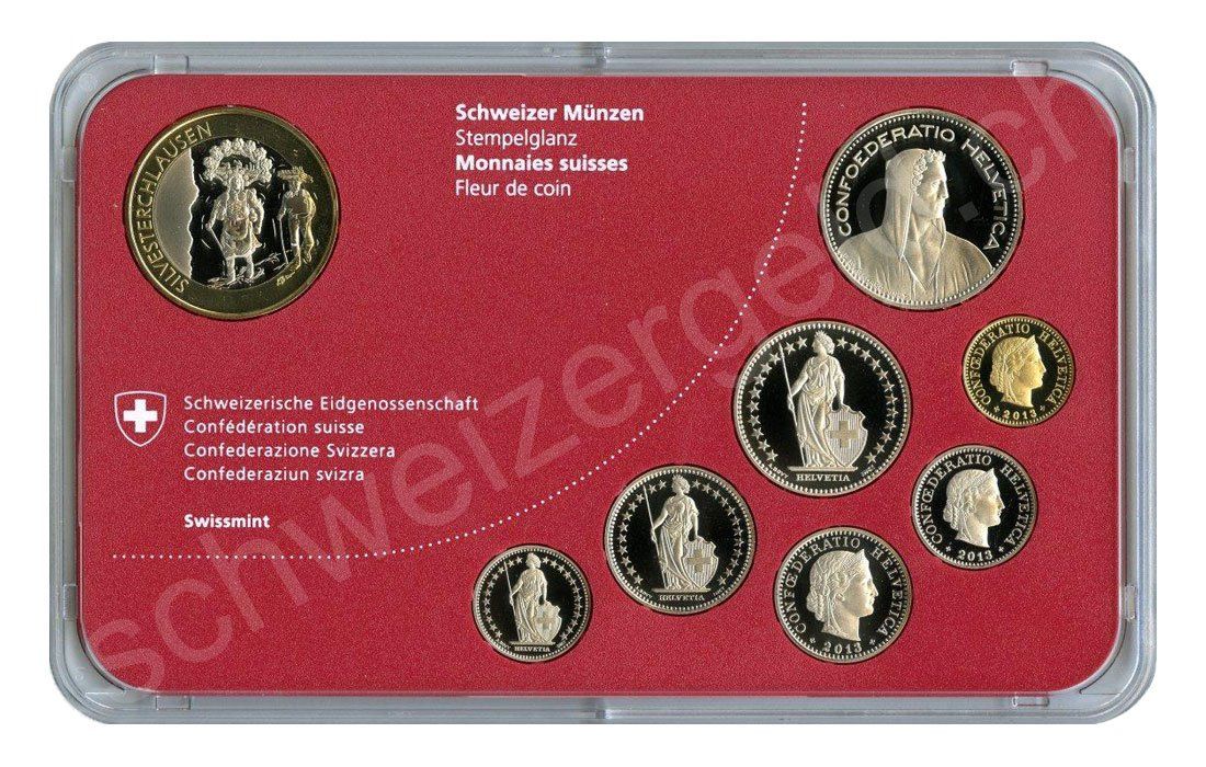 Tutti le monete: SET de monnaie suisse de 2013 non circulé FDC – Nuovo e nell'imballaggio originale da Fribourg venduto da Kiki020