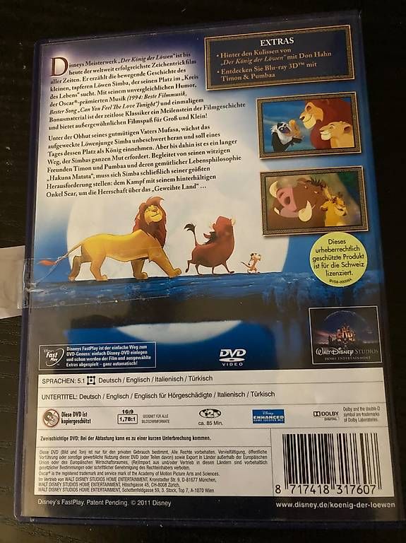 Tutti i DVDs: Disney König der Löwen – Usato da Forch venduto da Looren955 1