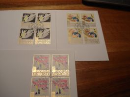 Liechtenstein, FDC Weihnachten, 1994, FDC Satz, Einzel + 4er