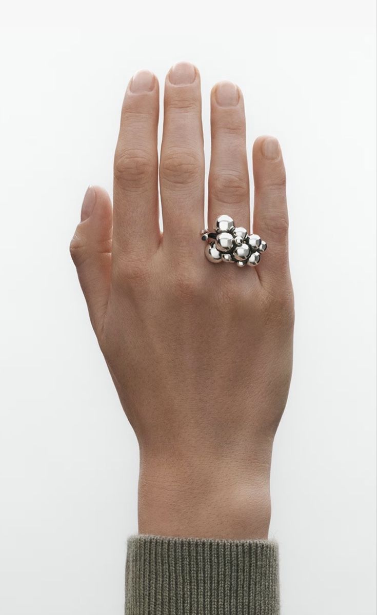 Jensen Ringe: Georg Jensen Moonlight Grapes Ring Silver Medium size 53  – Gebraucht aus Zürich von Rochfordevelyn 2