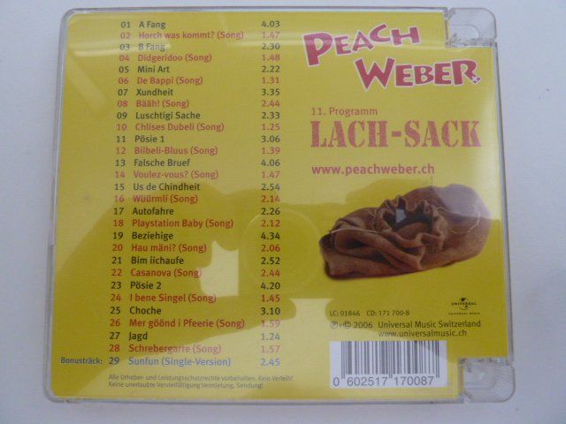 CDs: Peach Weber - Lach-Sack – Gebraucht aus Au ZH von sikoku 2