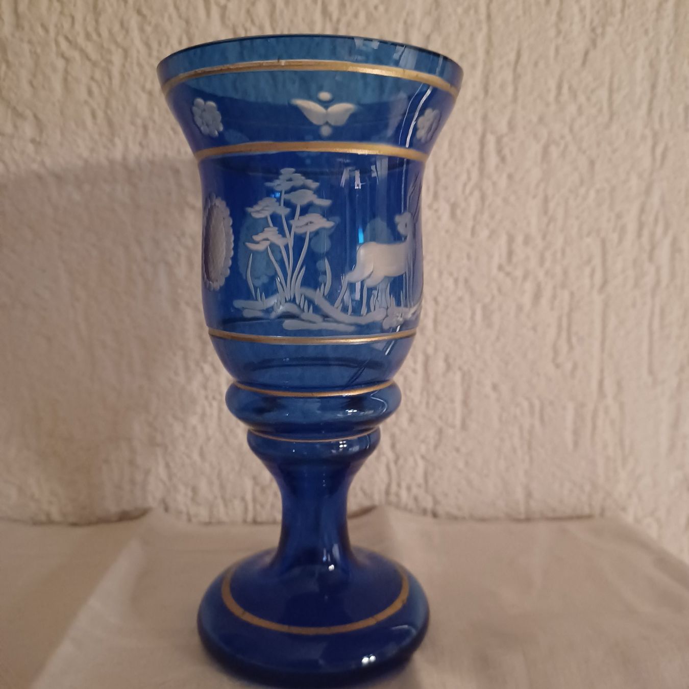 Bicchieri: grosses antikes geritztes Glas oder Pokal – Usato da Abtwil SG venduto da luupsy