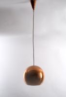 KLEINE MIDCENTURY DECKENLEUCHTE DECKENLAMPE KUPFER 1950