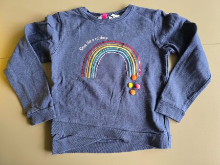 Mädchen Pullover Regenbogen Gr 128