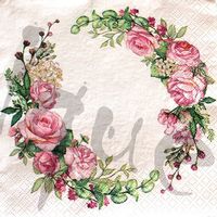 Serviette wedding watercolour wreath (-s) 2Stk.