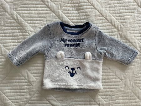 Gr.56-62 Frühling Plüsch Pullover