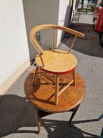 Kinderstuhl WISA GLORIA Holz Natur Rot Guter Zustand