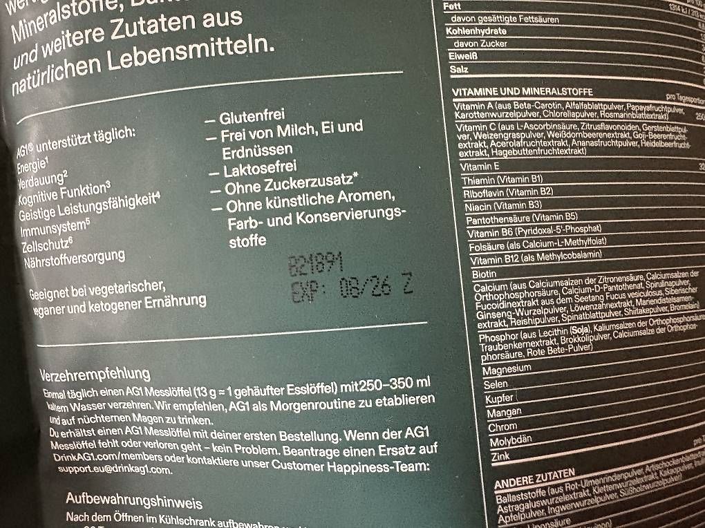 Lebensmittel & Spezialitäten: AG1 (2 Monatspackungen) – Neu und originalverpackt aus Zürich von bamby19 1