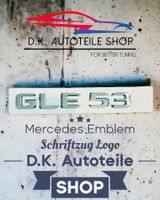 Mercedes AMG GLE53 Emblem Schriftzug Logo aus ABS NEU Chrom