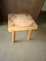 Rustikaler Holz Schemel Trittschemel Werkstatthocker 